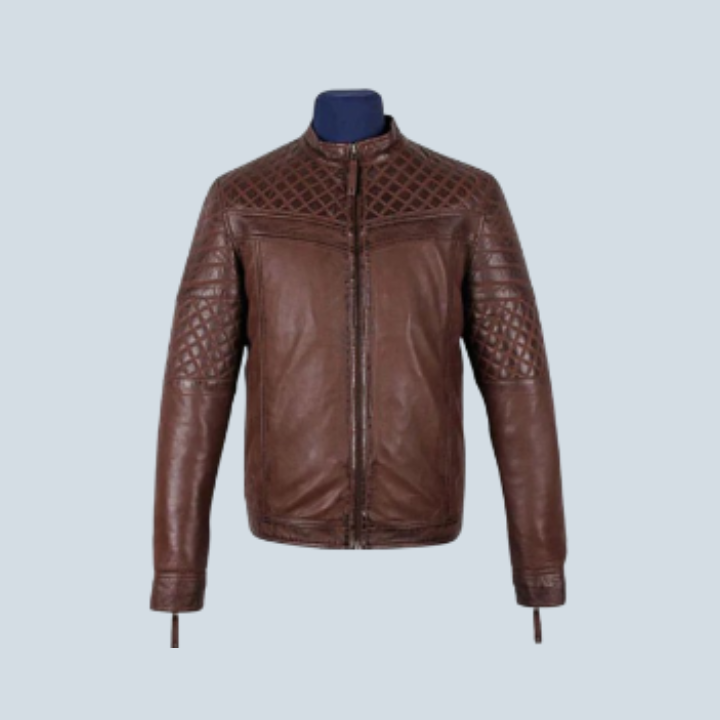 Barton Biker Brown Leather Jacket